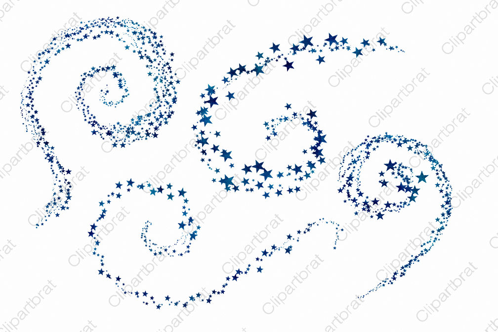 Navy Blue Watercolor Star Trails Swirls Confetti Frame Cute Celestial Sky Clipart By Clipartbrat Thehungryjpeg Com