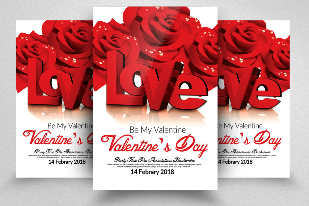 14th Feb Valentines Day Flyers By Designhub | TheHungryJPEG