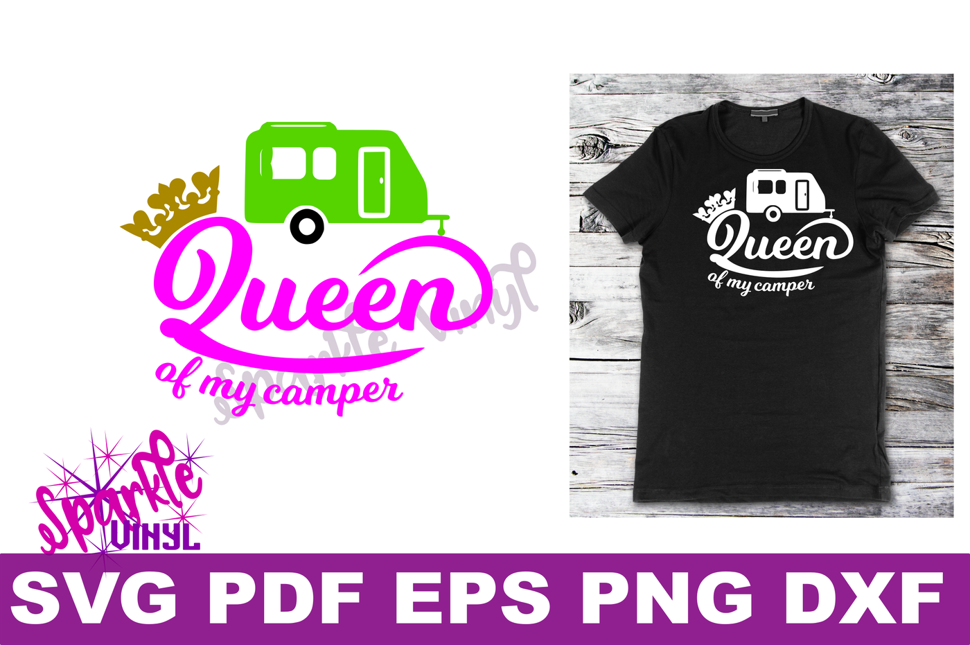 Download Svg Camp Camper Camping Queen Of My Camper Svg Files For Cricut Or Silhouette Dxf Eps Png Pdf Cut File Or Printable To Frame By Sparkle Vinyl Designs Thehungryjpeg Com