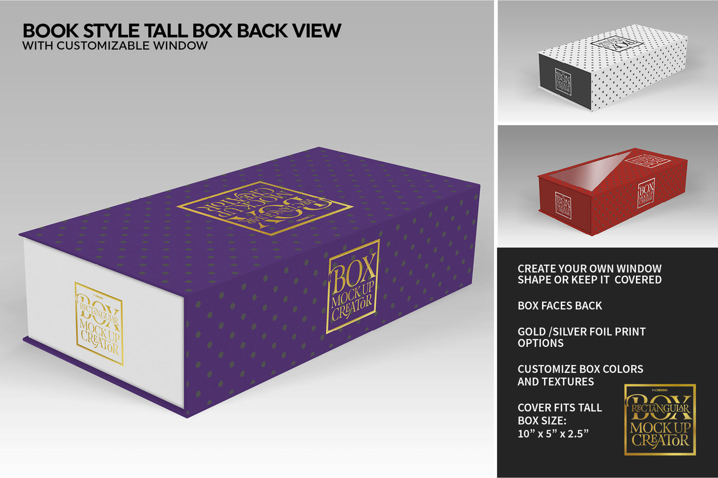 Rectangular Box Mock Up Creator By INC Design Studio ...
