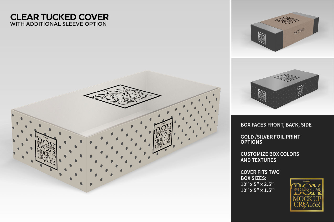 Download Rectangular Box Mock Up Creator By INC Design Studio | TheHungryJPEG.com