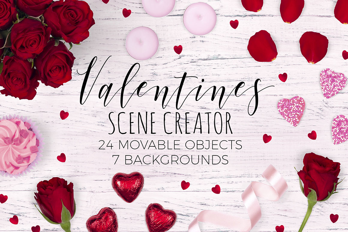 Valentines Scene Creator - Top View By Doodle and Stitch | TheHungryJPEG