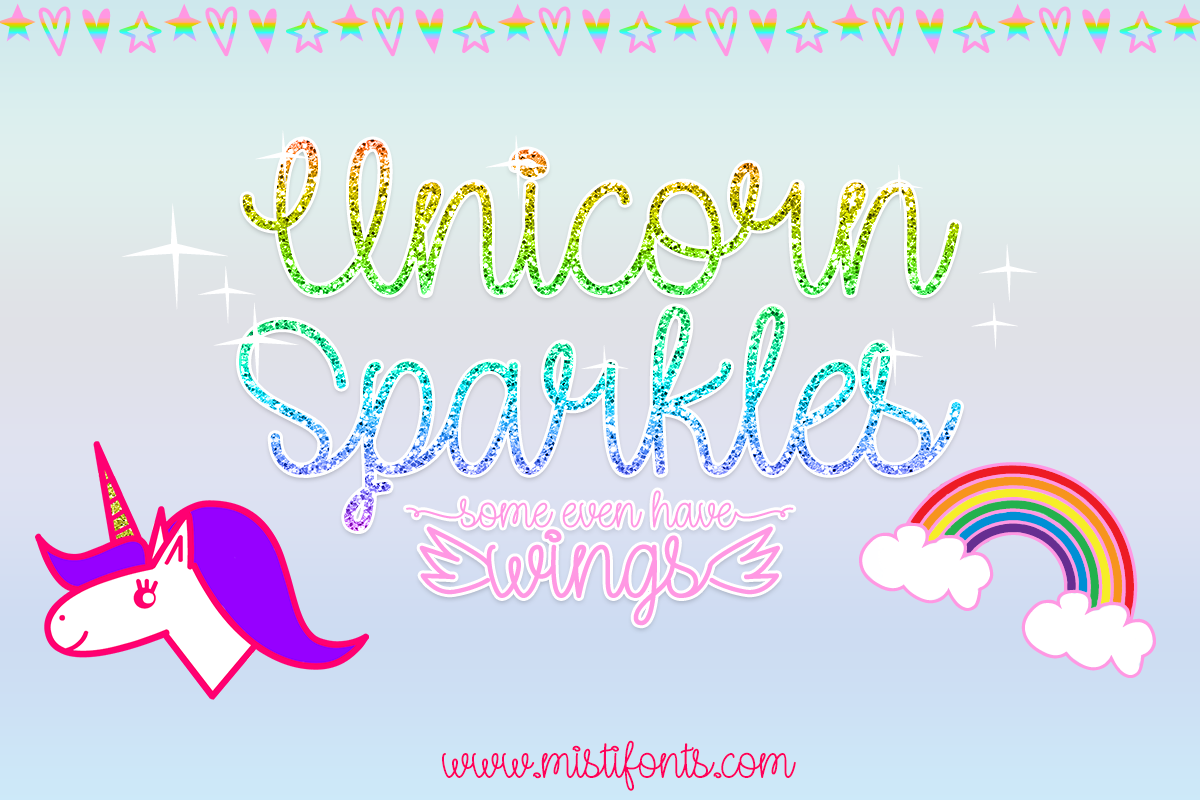 Unicorn Sparkles By Misti S Fonts Thehungryjpeg Com