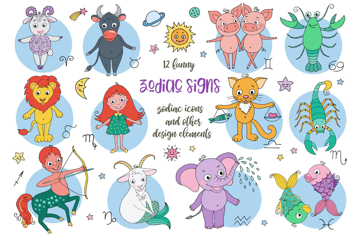 cute zodiac signs
