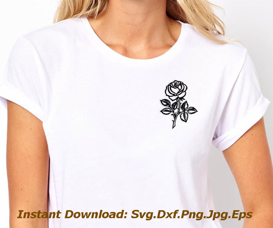 Long stem rose-monogram-Instant Download- svg-png-jpg files included-  graphic design- sublimation-instant download-clip art