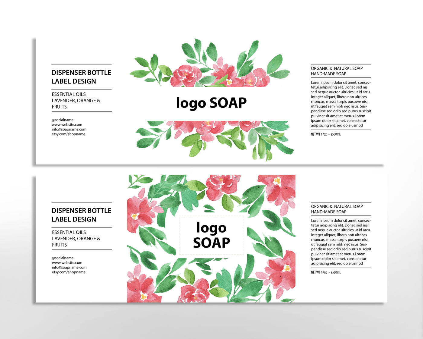 Soap label design cosmetic label template product packaging template