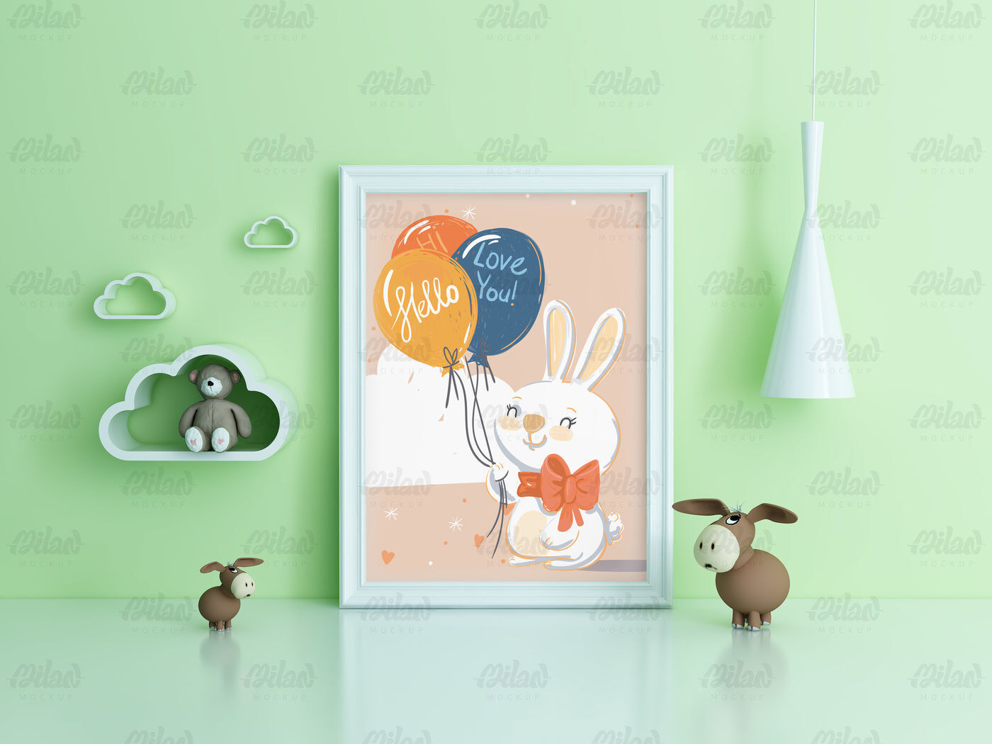 Download Kids Room Frame Poster Mockup Toy By Milan Mockup Thehungryjpeg Com