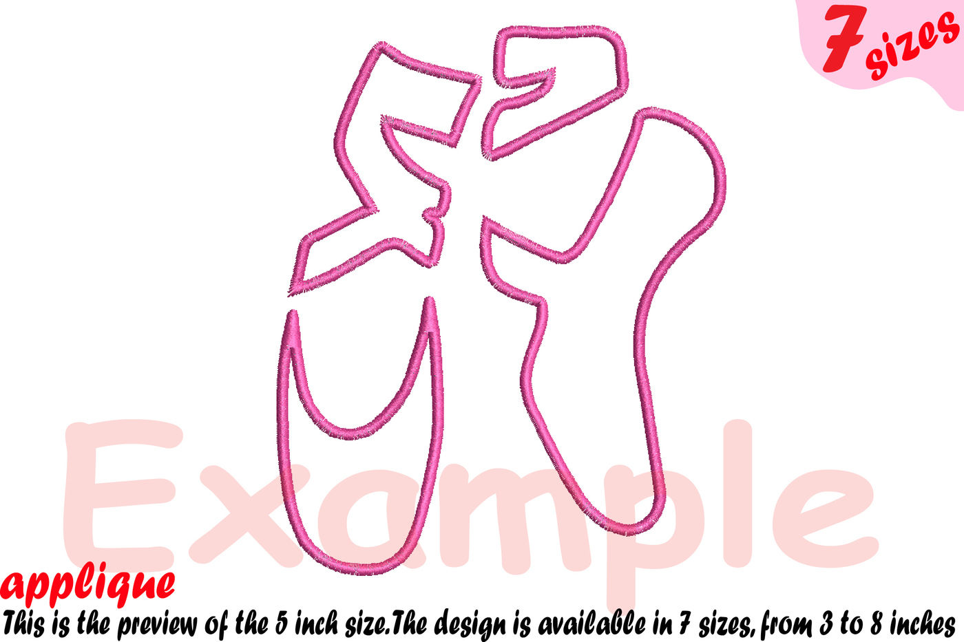 Ballet Shoes Applique Designs For Embroidery Machine Instant Download Commercial Use Digital File 4x4 5x7 Hoop Icon Symbol Sign Girls 6a By Hamhamart Thehungryjpeg Com