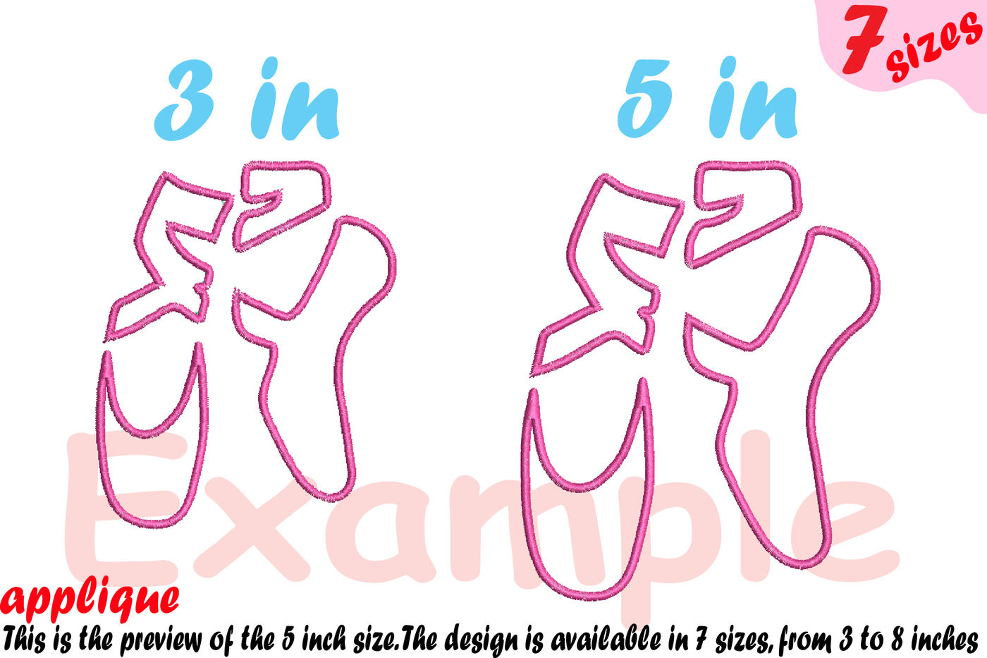 Ballet Shoes Applique Designs For Embroidery Machine Instant Download Commercial Use Digital File 4x4 5x7 Hoop Icon Symbol Sign Girls 6a By Hamhamart Thehungryjpeg Com