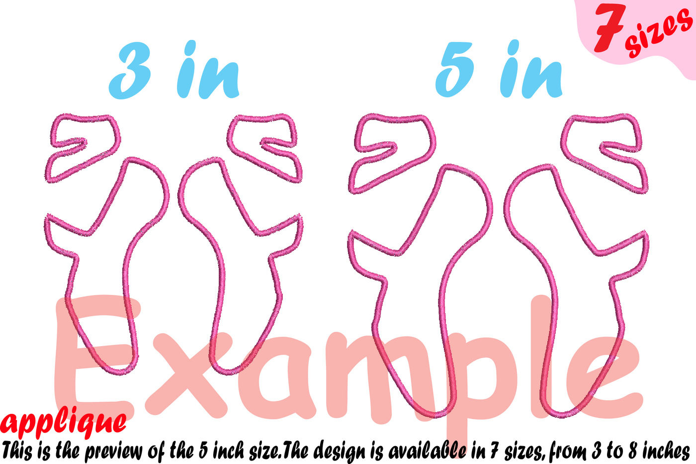 Ballet Shoes Applique Designs For Embroidery Machine Instant Download Commercial Use Digital File 4x4 5x7 Hoop Icon Symbol Sign Girls 6a By Hamhamart Thehungryjpeg Com