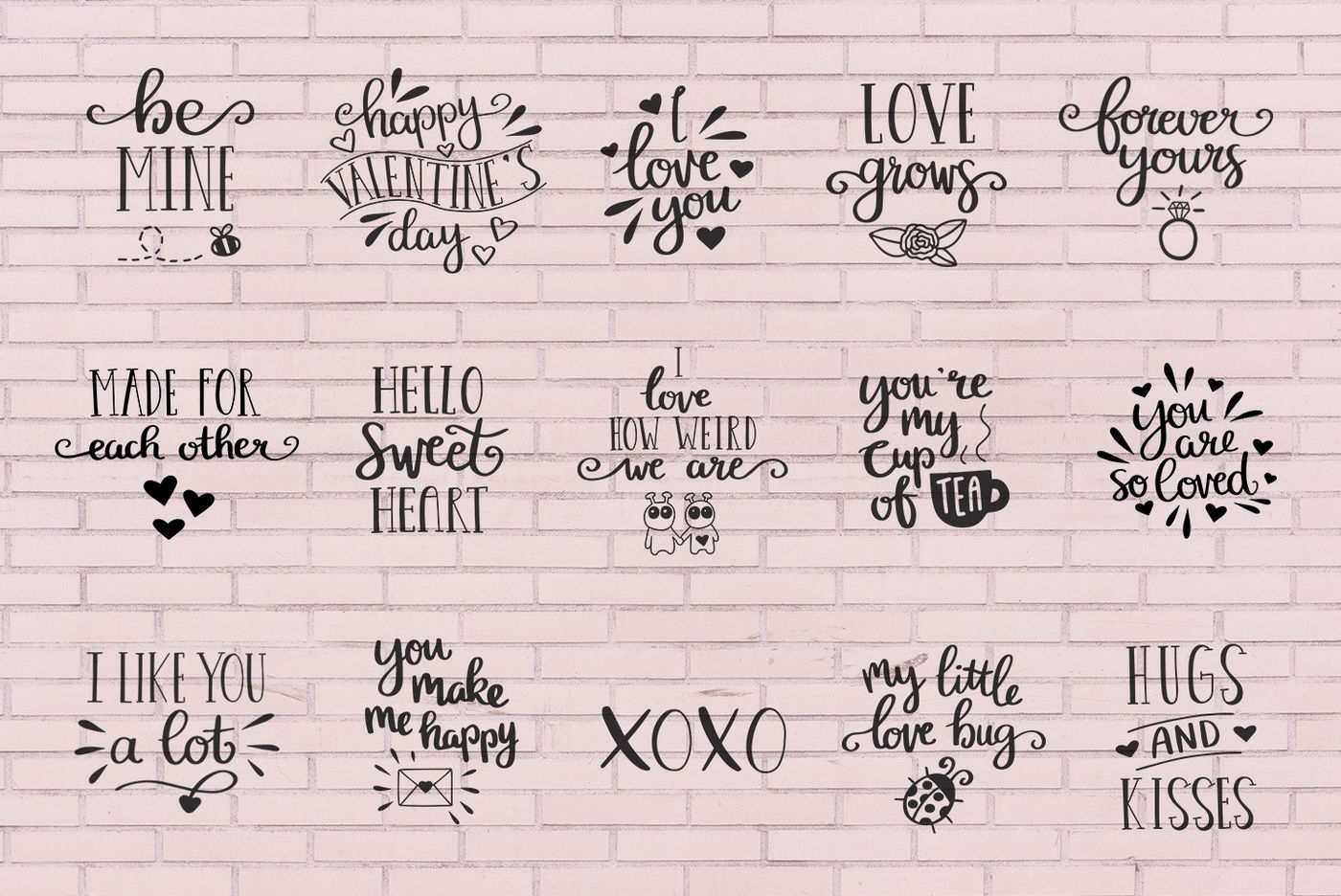 Download Valentine's Love Quotes SVG Bundle By Michelekae ...