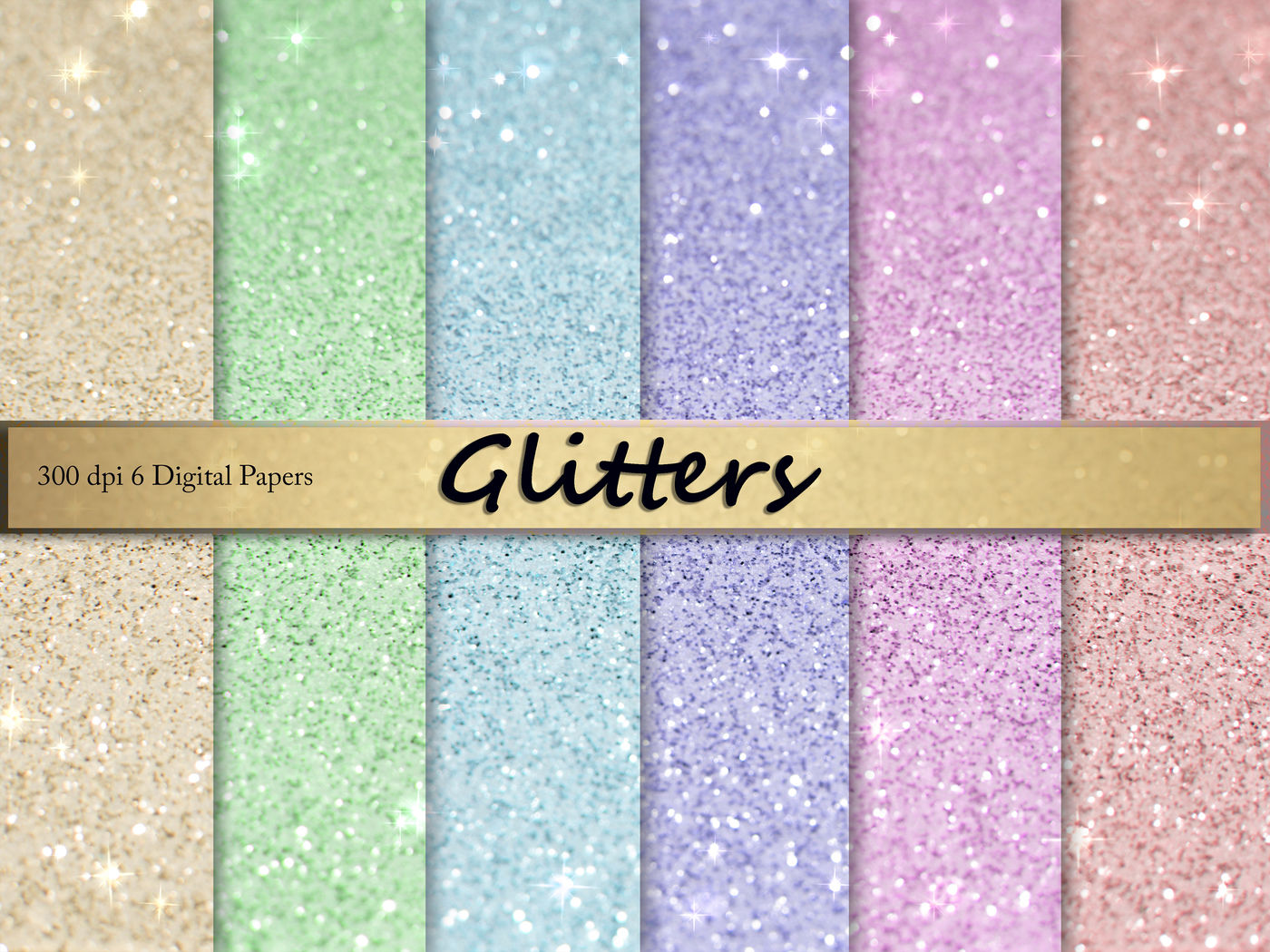 Glitter Digital Paper By artistic | TheHungryJPEG.com