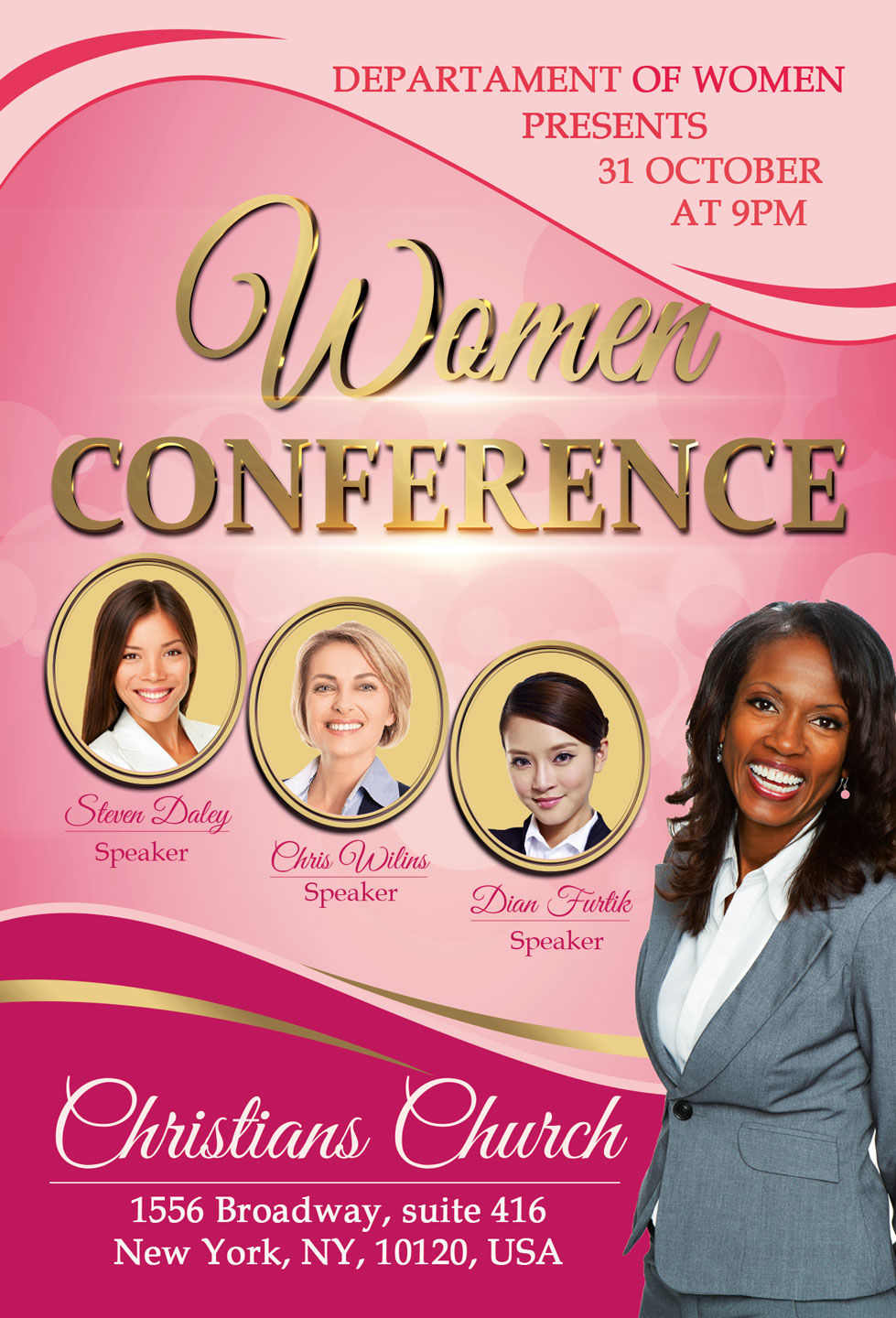 Church Women Conference Flyer By artolus TheHungryJPEG