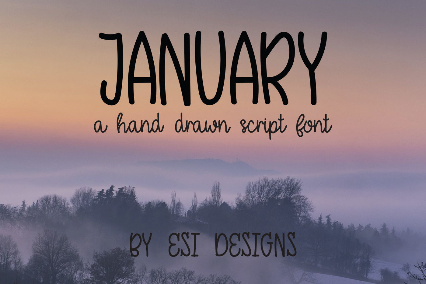 January - A Hand Drawn Script Font By ESI Designs | TheHungryJPEG