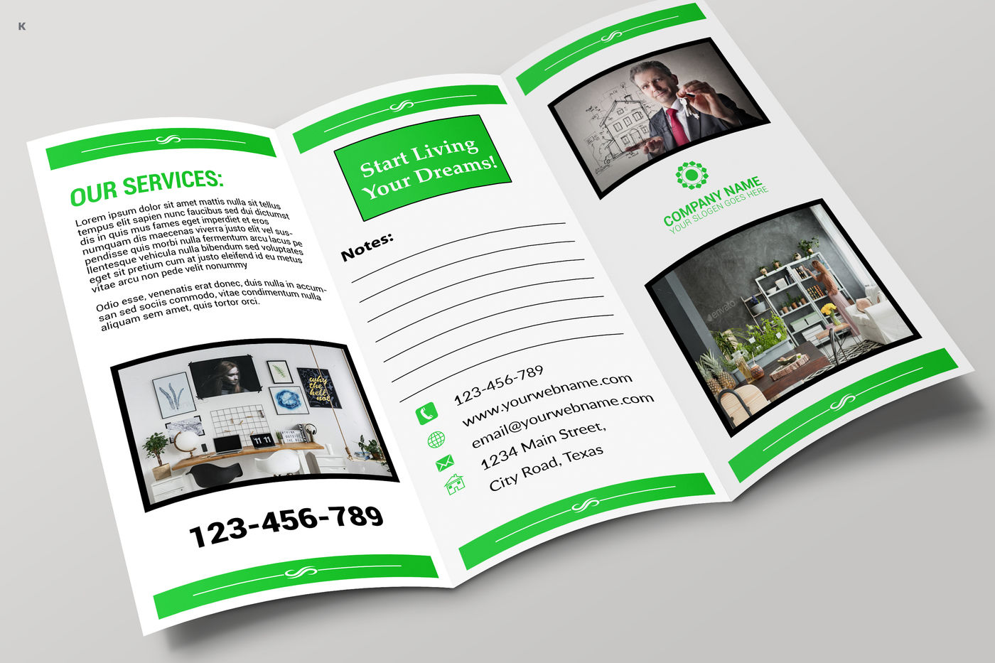 Real Estate Brochure Template By Ayme Designs TheHungryJPEG