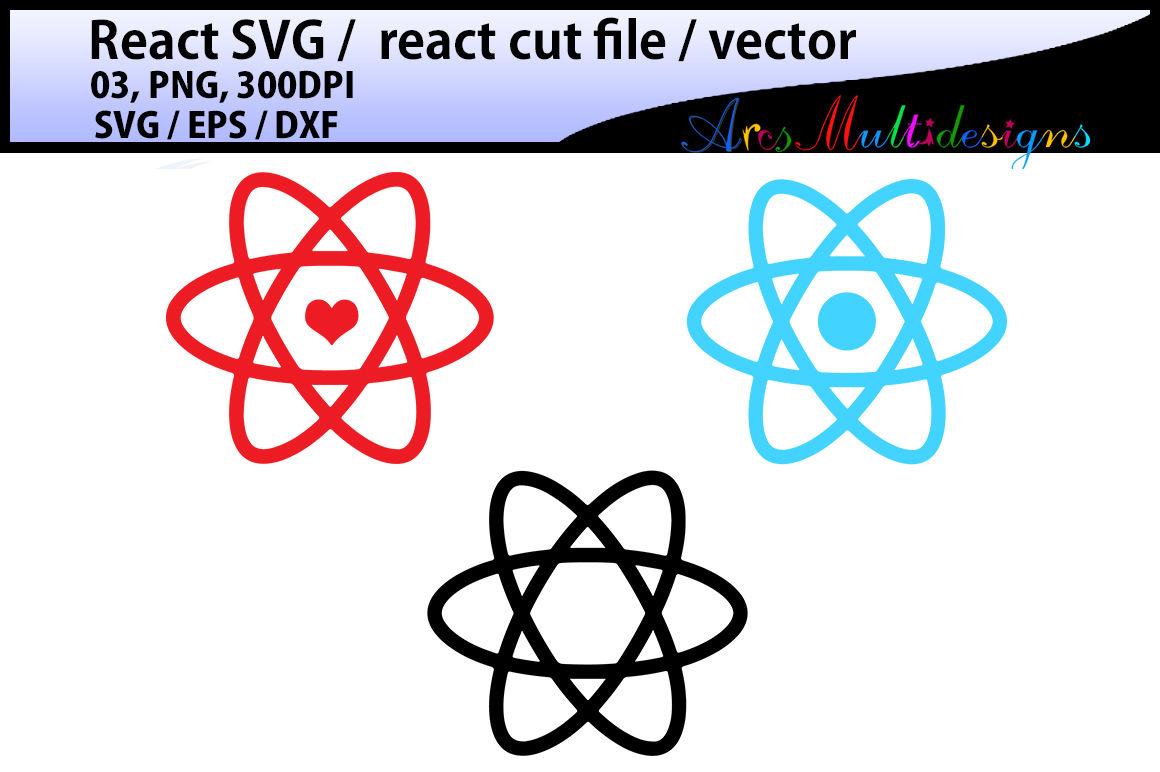 React React Svg Vector React Heart Shape React Circle Silhouette By Arcsmultidesignsshop Thehungryjpeg Com