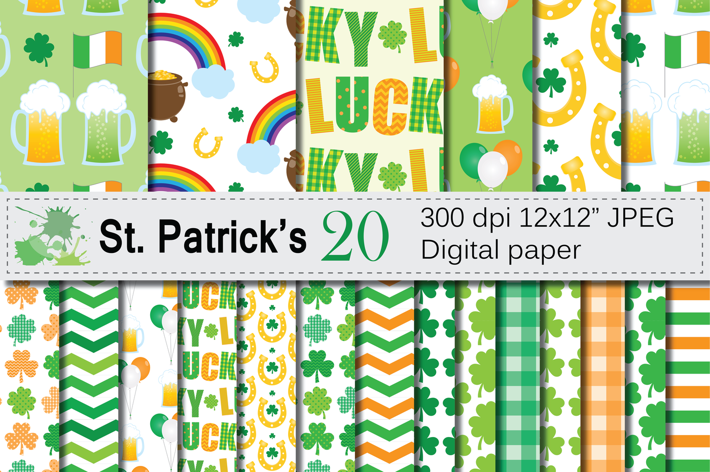 St Patrick Day Clipart Bundle Irish Graphics Digital Art Pot -  Denmark