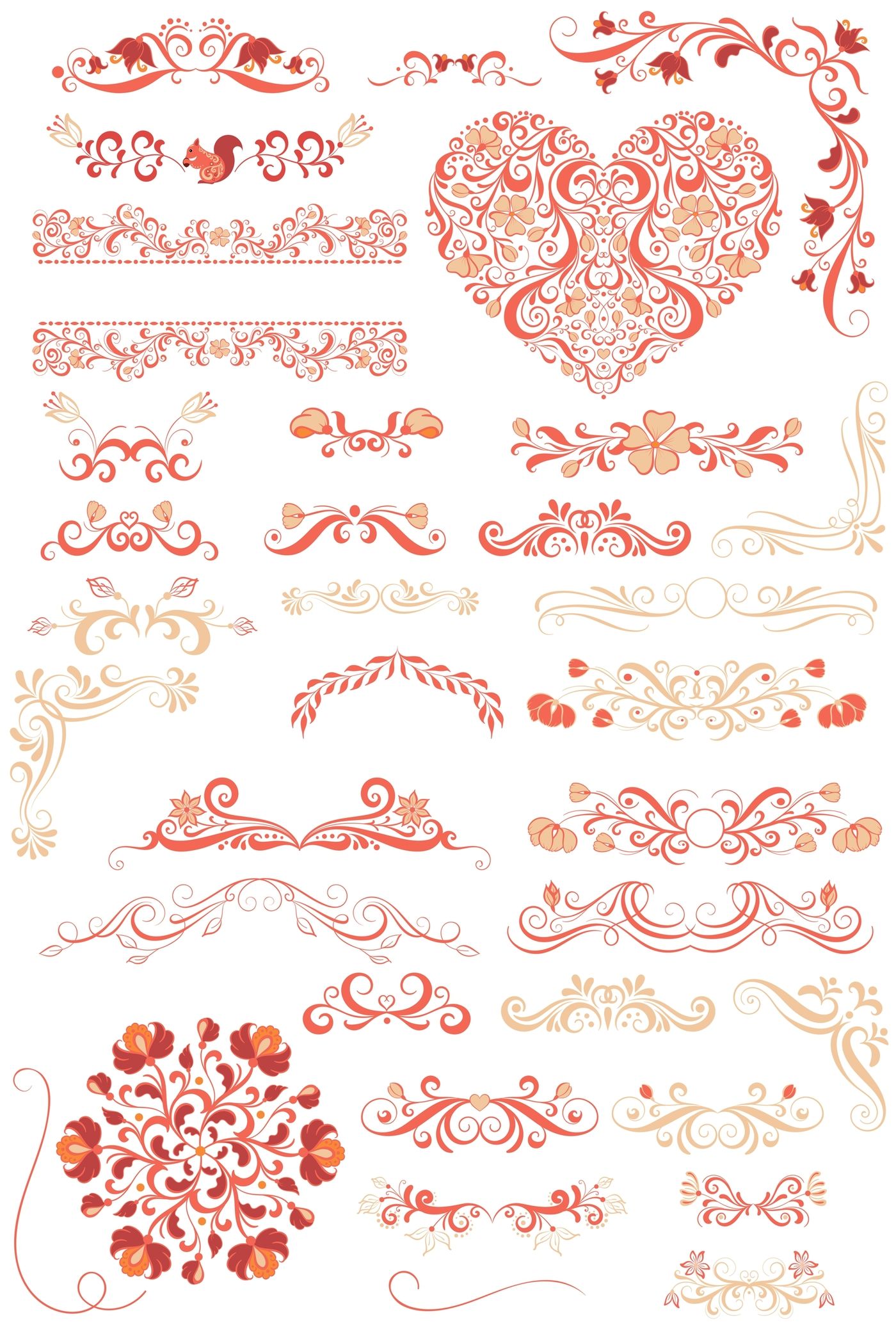 160 Hand Drawn Vector Elements By Irina Skaska | TheHungryJPEG.com