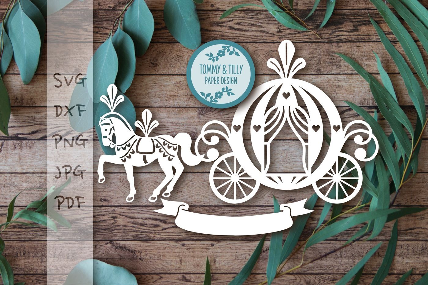 Download Princess Carriage SVG DXF PDF PNG JPG By Tommy and Tilly ...