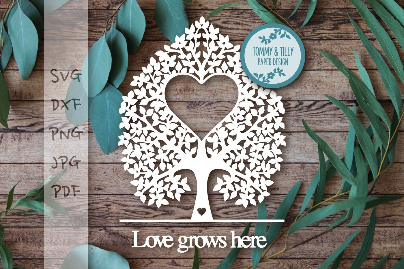 Wedding Tree Svg Dxf Png Pdf Jpg By Tommy And Tilly Design Thehungryjpeg Com