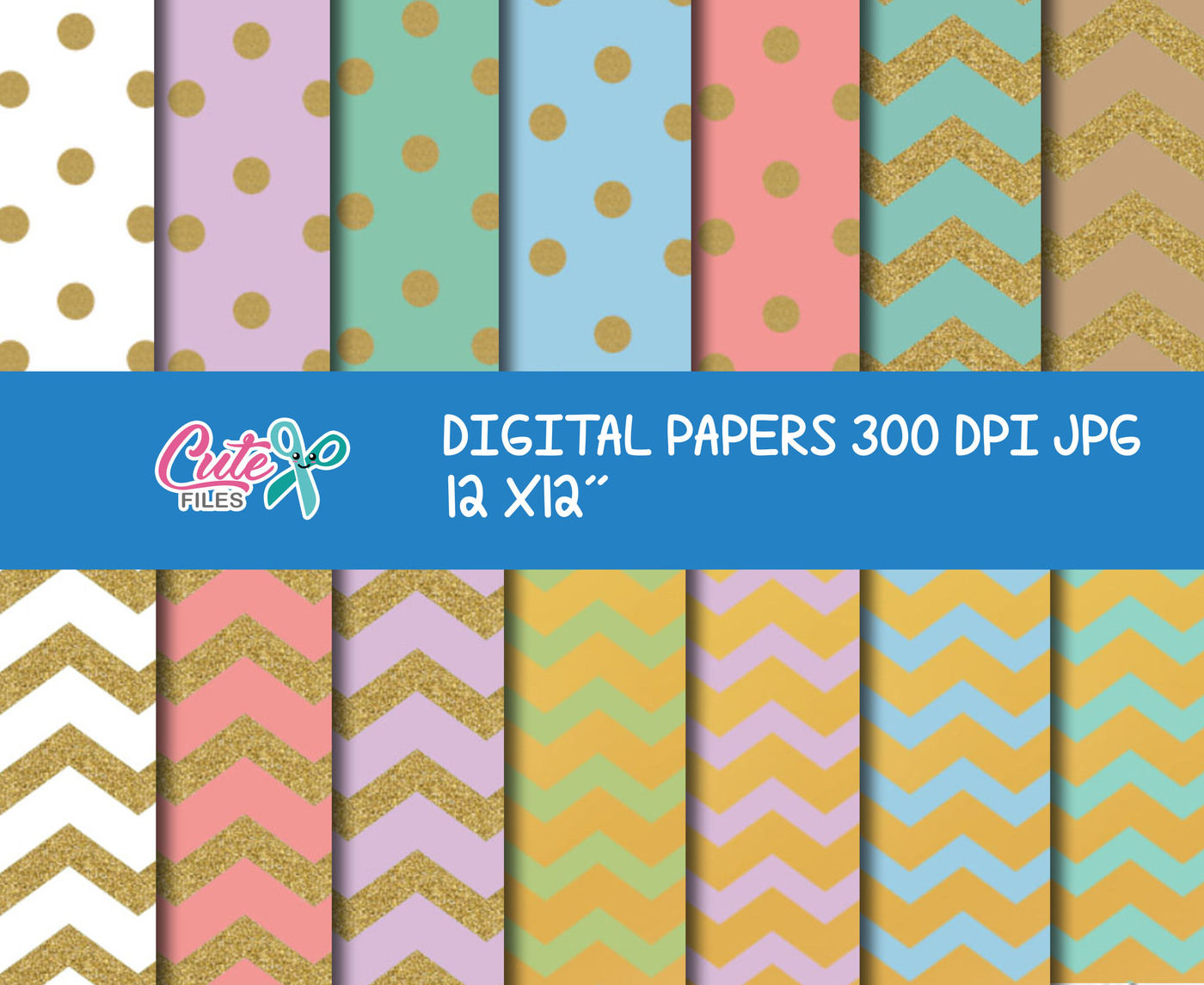 Backgrounds polka glitter, digital paper gold, chevron gold Wallpaper, By  Cute Files | TheHungryJPEG