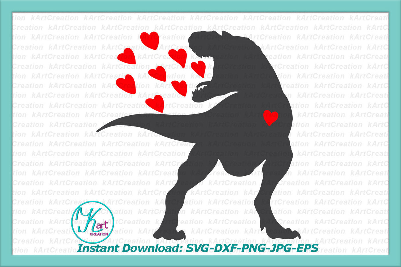 valentine dinosaur svg, spread love svg, dinosaur svg, heart svg, dxf