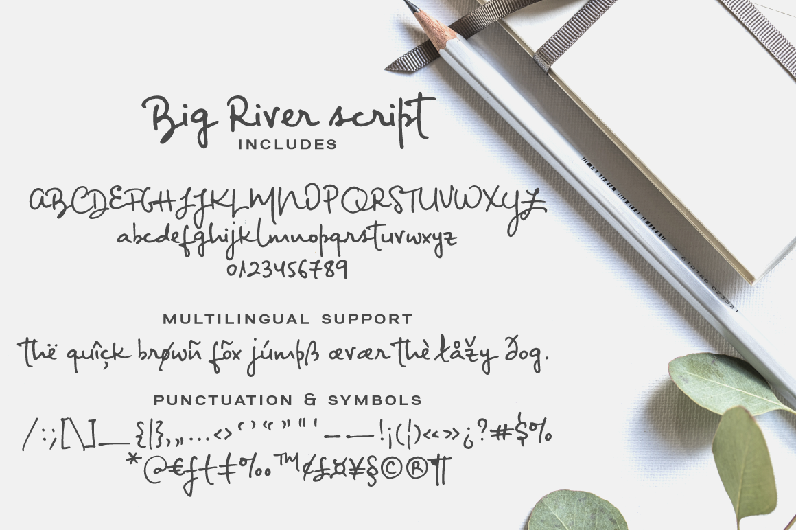 Big River A Font Duo By Ana S Fonts Thehungryjpeg Com