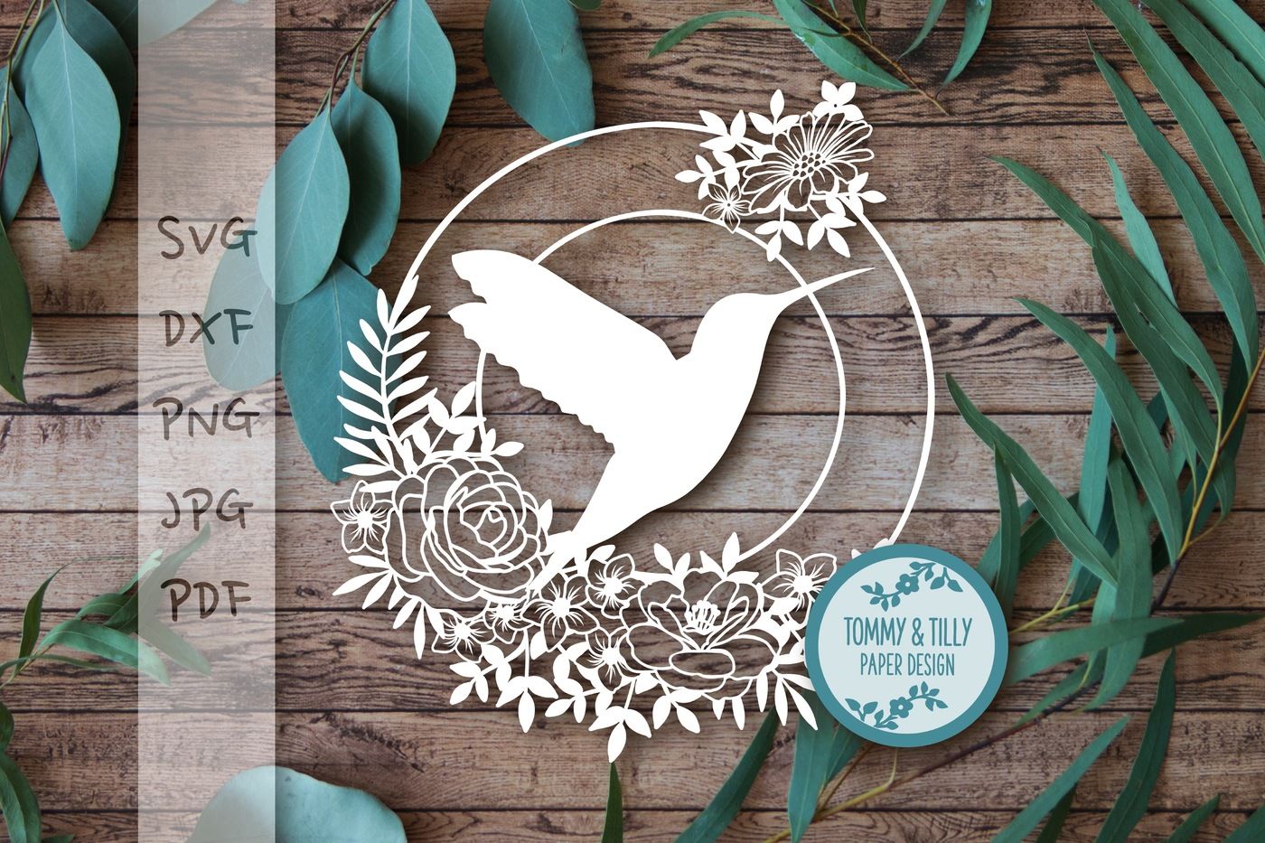 Download Hummingbird Flower Circle Svg Dxg Png Pdf Jpg By Tommy And Tilly Design Thehungryjpeg Com