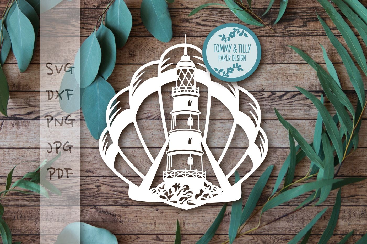 Download Lighthouse Shell SVG DXF PNG PDF JPG By Tommy and Tilly ...