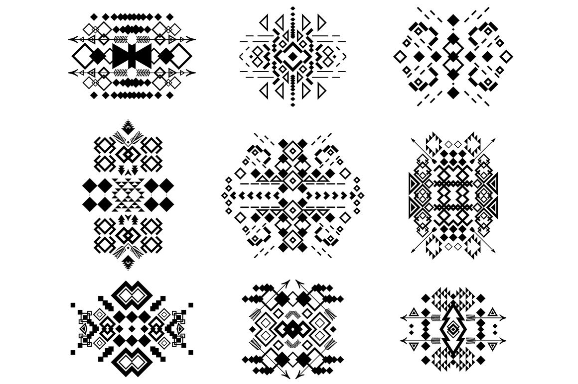 55 Tribal Design Elements Collection By Qilli Design | TheHungryJPEG