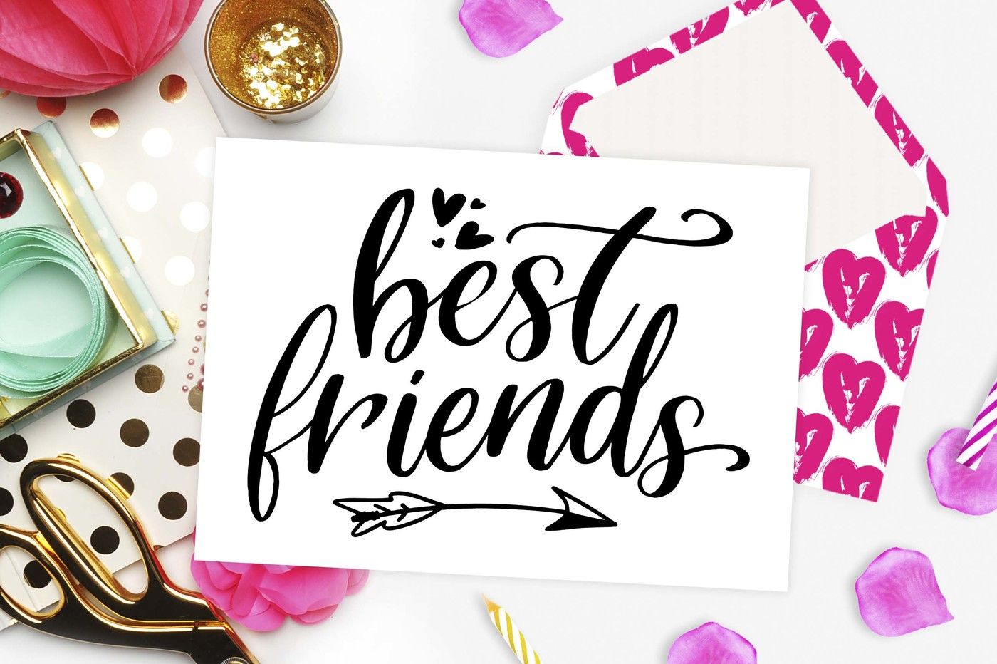 Best friends SVG DXF PNG EPS By TheBlackCatPrints | TheHungryJPEG.com