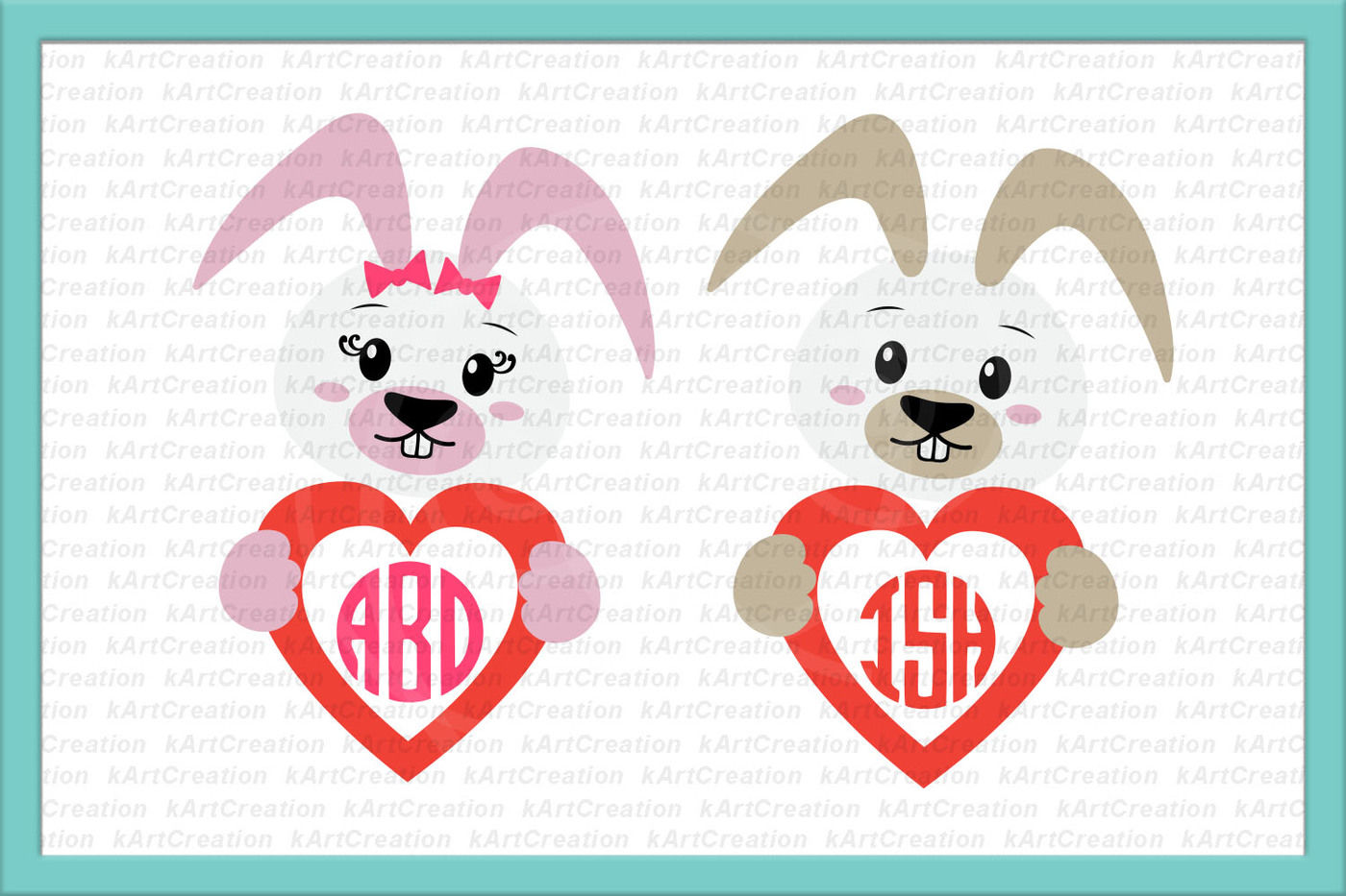 bunny monogram svg file, Easter bunny svg, bunny monogram iron on By