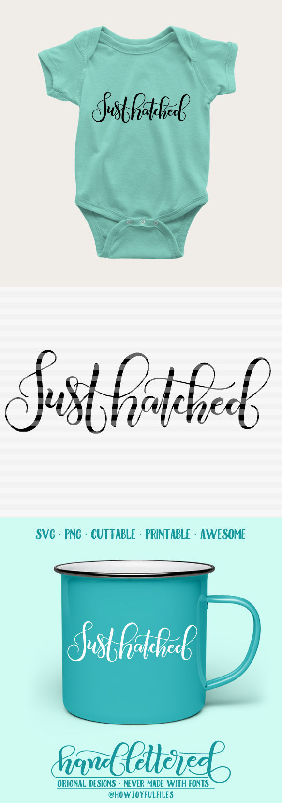 Just hatched graphic overlay DXF SVG PDF files hand drawn lettered cut file