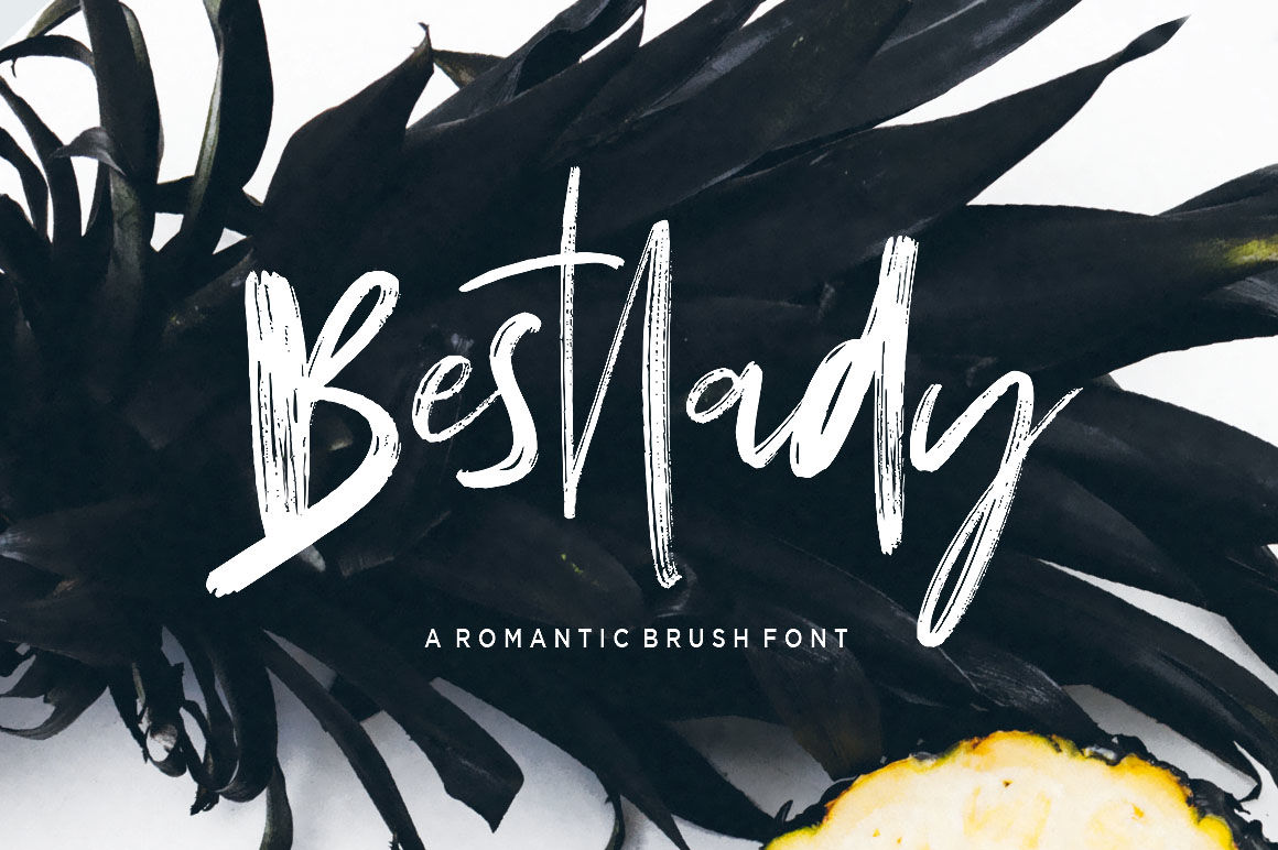 Bestlady Romantic Brush Font By Dhan Studio Thehungryjpeg Com
