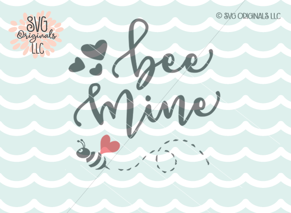 Download Be Mine Valentine Bee SVG Cut File By SVG Originals LLC ...