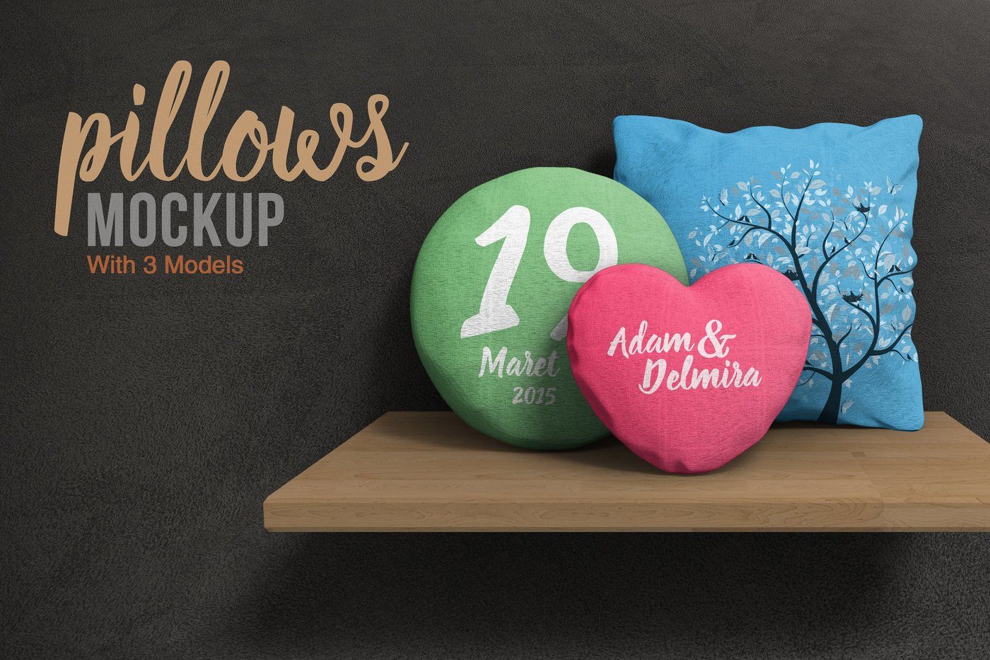 Pillow PSD Mockup By GraphicList | TheHungryJPEG.com