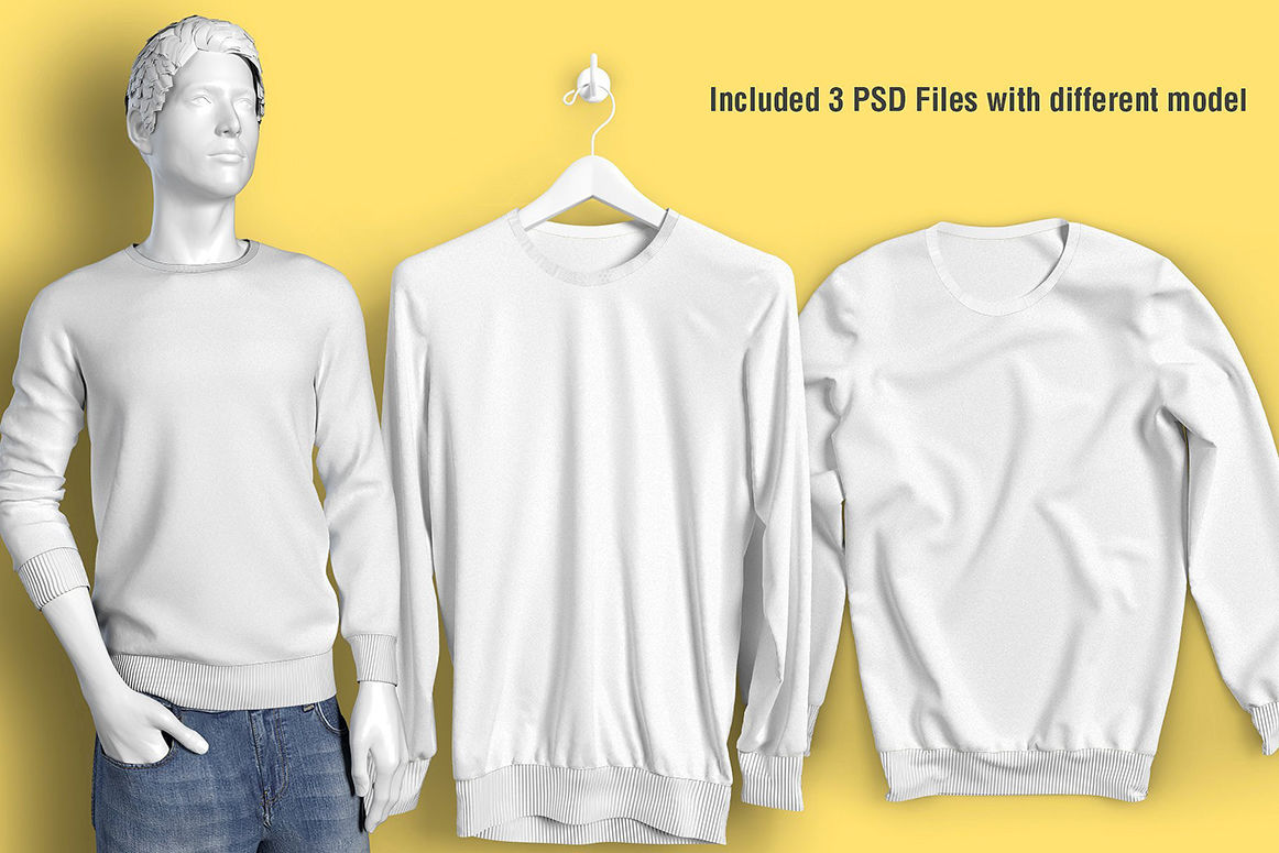 Download Long Sleeve T Shirt Mockup Psd - Free Mockups | PSD Template | Design Assets