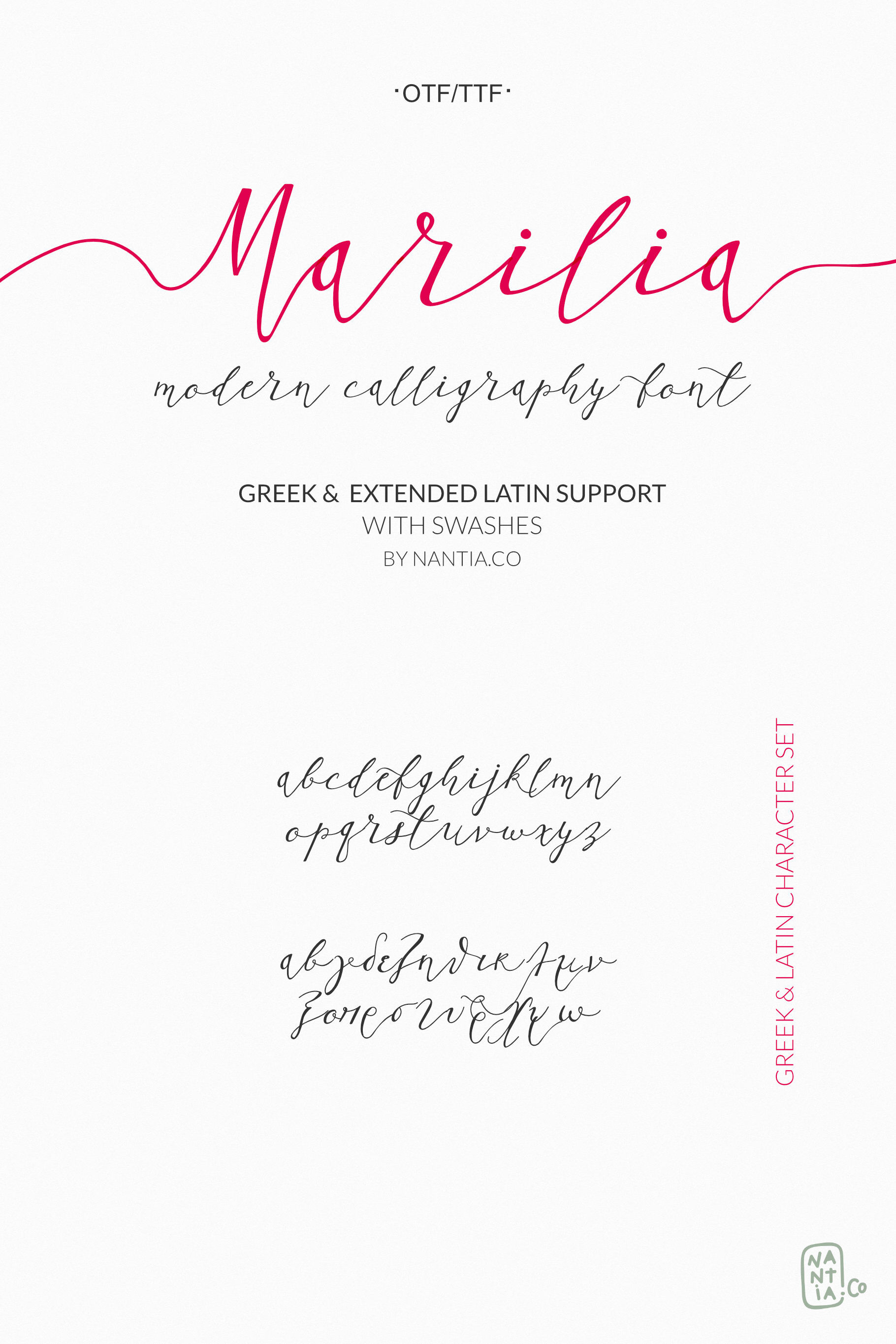 Script Font Calligraphy Marilia Pro By Nantia Thehungryjpeg Com