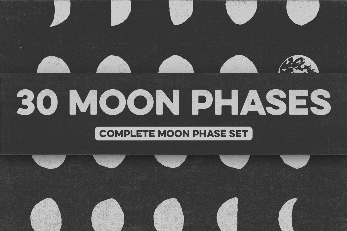 30 Hand Drawn Moon Phases By Rad Radio Graphics Thehungryjpeg Com