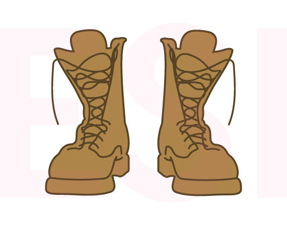 Army Combat Boots - SVG, DXF, EPS By ESI Designs | TheHungryJPEG