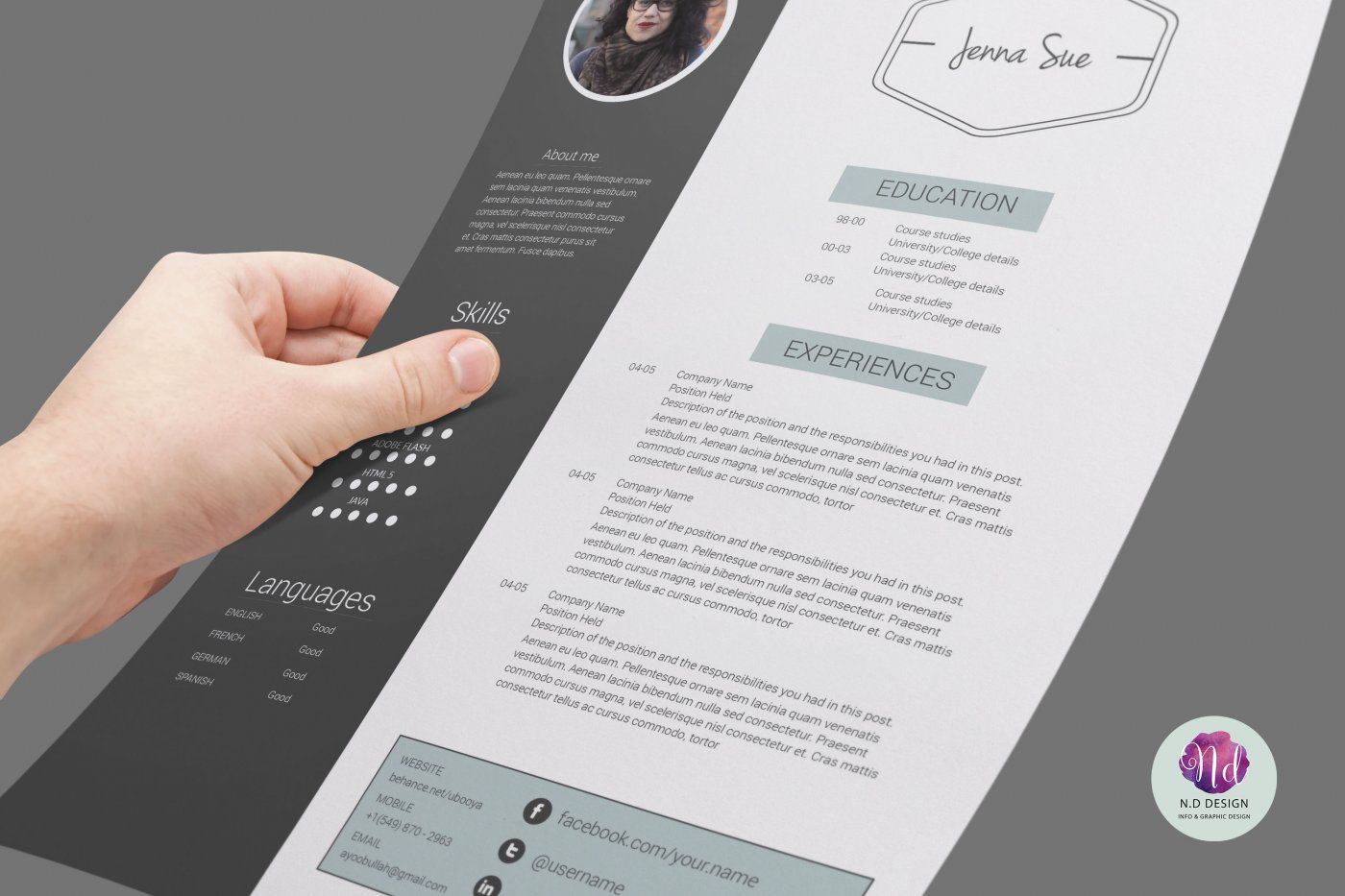 CV template cover lettter template By Chic templates TheHungryJPEG com CV template cover lettter template By Chic templates TheHungryJPEG com