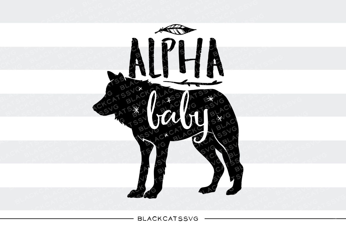 Download Alpha Baby Wolf Svg File By Blackcatssvg Thehungryjpeg Com PSD Mockup Templates