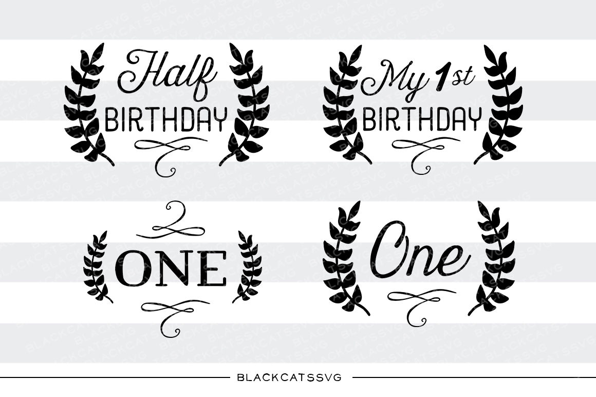 Download Half birthday one milestones SVG By BlackCatsSVG | TheHungryJPEG.com