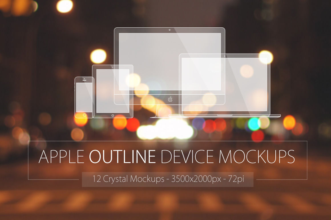 Download Apple Outline Device Mockups By Graphicon Thehungryjpeg Com