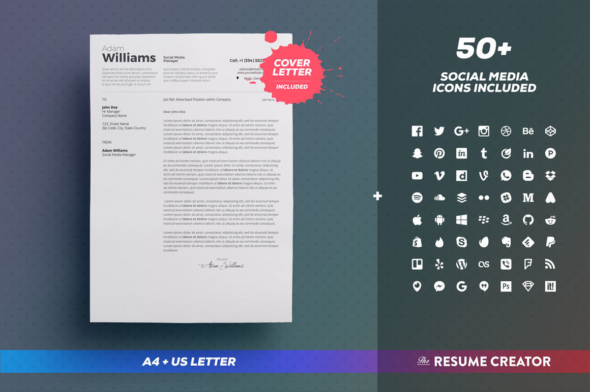 Infographic Resume Cv Volume 3 Indesign Word Template By The Resume Creator Thehungryjpeg Com