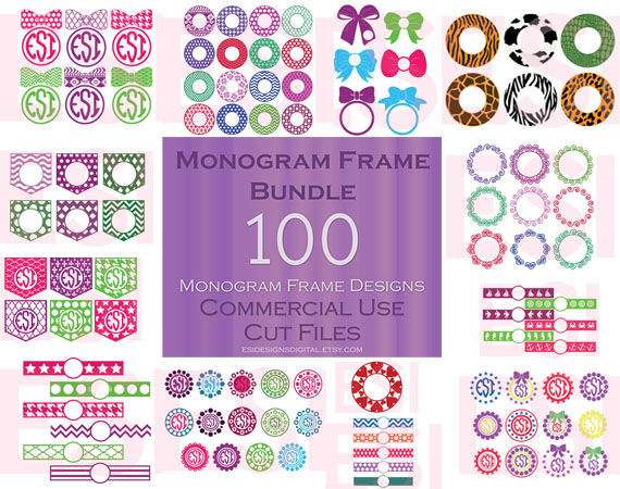 Free Circle Monogram Frame SVG cut files for Cricut Design Space