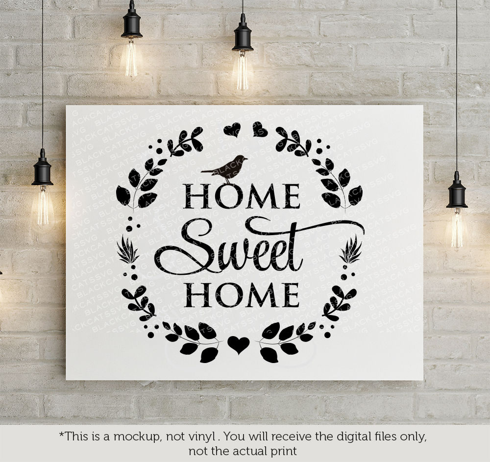 Download Home sweet home - SVG By BlackCatsSVG | TheHungryJPEG.com