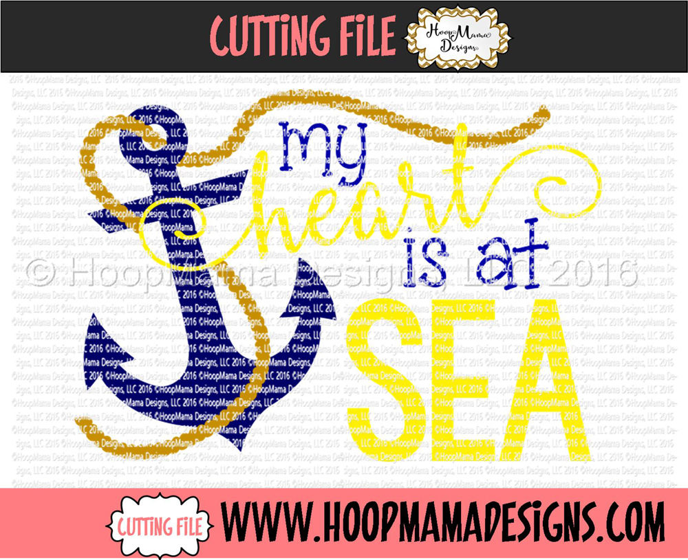 My Heart Is At Sea By HoopMama Designs | TheHungryJPEG