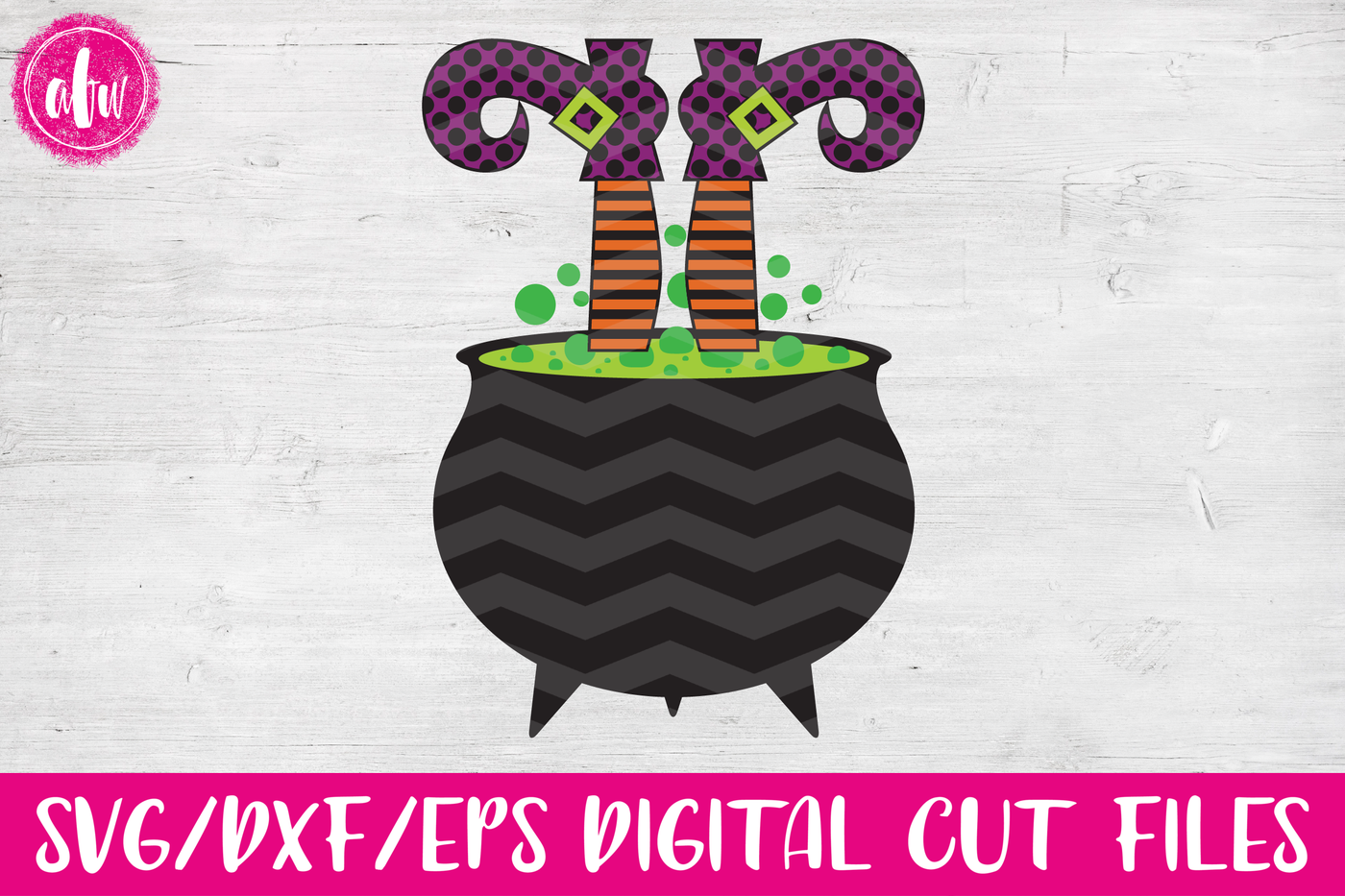 Witch Legs In Cauldron Svg Dxf Eps Cut File By Afw Designs Thehungryjpeg Com