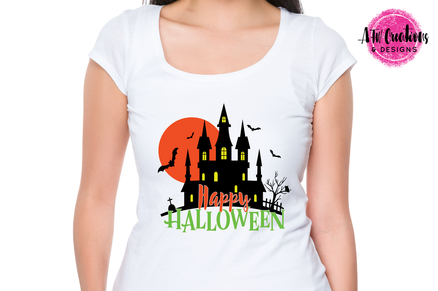 Happy Halloween Haunted House By Afw Designs Thehungryjpeg Com